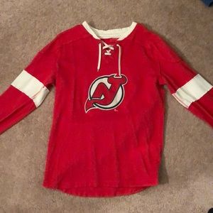 New Jersey Devils Vintage Long Sleeve Mens L